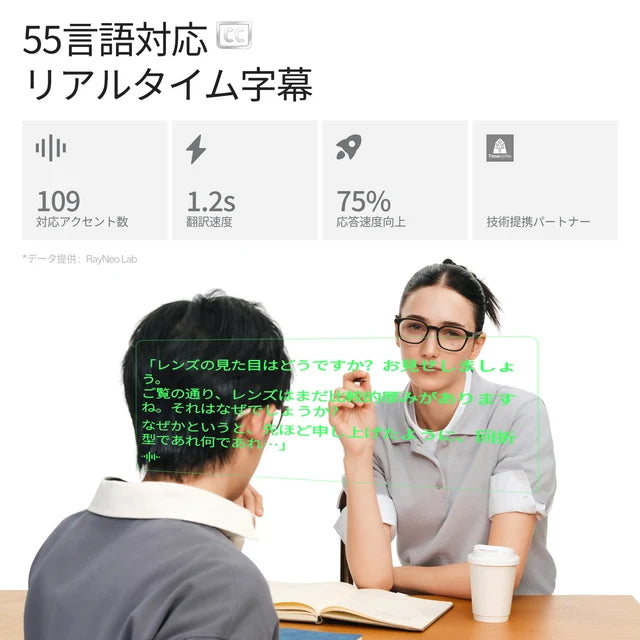 RayNeo iO｜33インチ透明ディスプレイ搭載・33gのAIスマートグラス