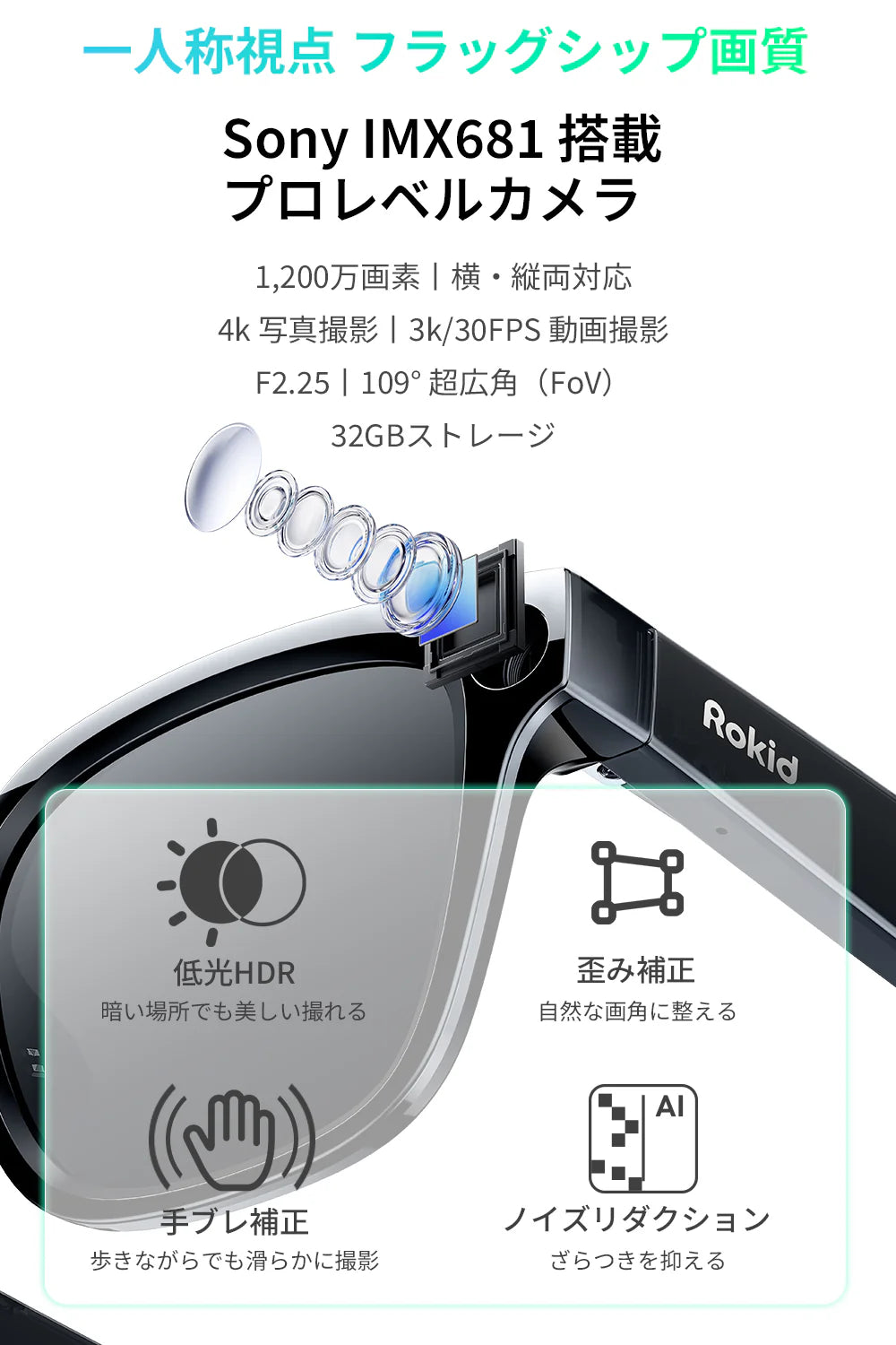 Rokid Glasses｜AI・翻訳・ナビ・撮影に対応したディスプレイ搭載AIスマートグラス